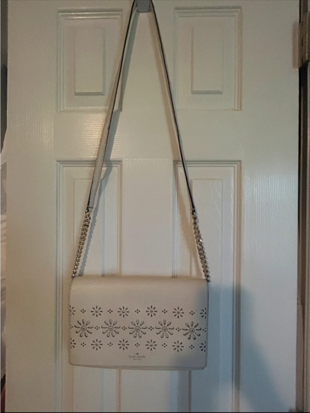 kate spade Cream Floral Laser-Cut Crossbody
